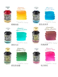 British Diamine Shimmer Gold Powder Color Pen Ink Non Blocking Pen Ink 50ml