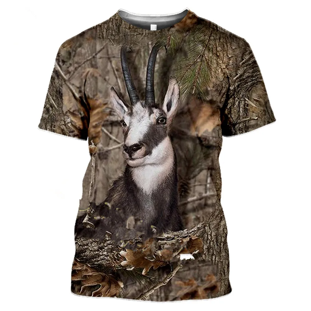 Camouflage hunting animals wild Pigeon 3D T-shirt summer leisure men\'s T-shirt fashion street women\'s pullover short sleeve