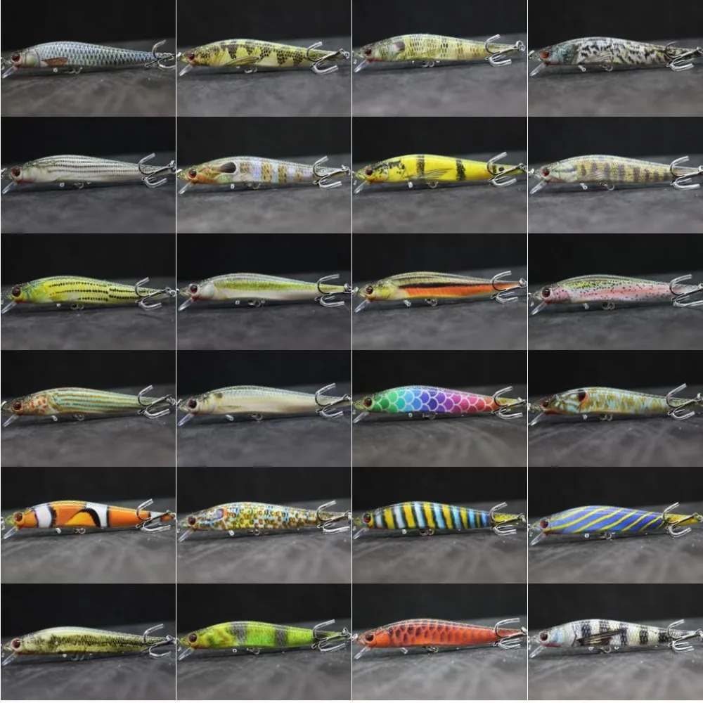 wLure Tight Wobbler Fishing Lure  Lifelike Colors 10cm 9.8g Upgraded Hooks Minnow Hard Bait Weight Transfer Design HM590