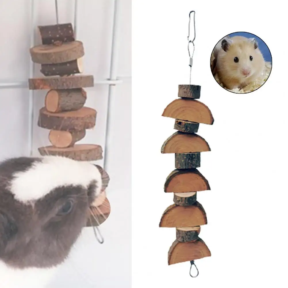 Hamster Toy Fine Workmanship Bite Resistant Natural Pet Hanging Skewers Chew Toy Small Animal Supplies Accessories Hamster Toy