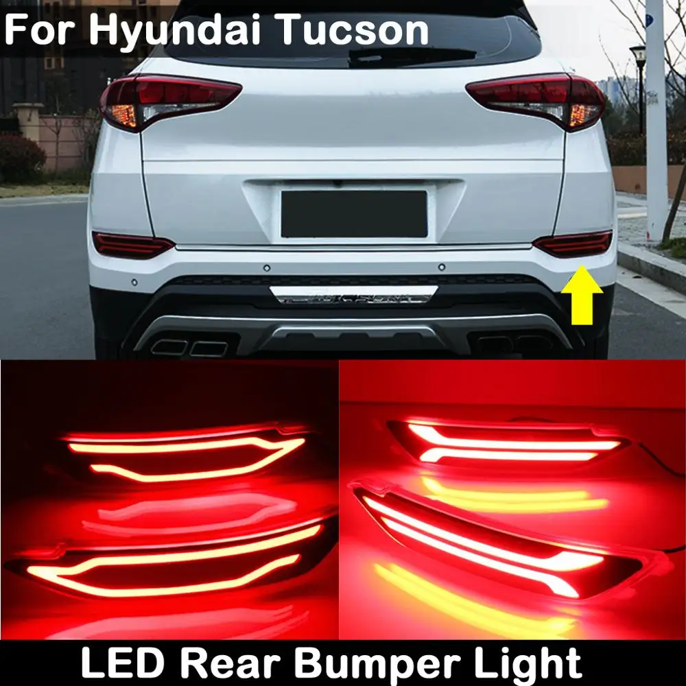

2Pcs LED Rear Bumper Lamp Brake Light Driving Lights Turn Signal Light For hyundai Tucson 2015-2020
