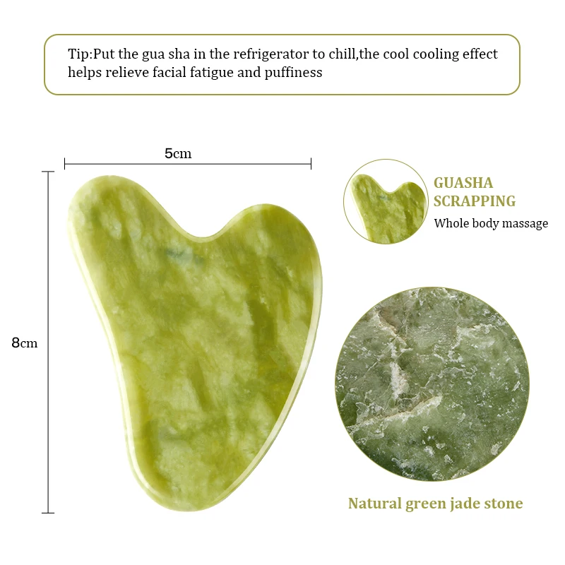 Natural Jade Guasha Scrapping Plate Massager for Face Gua Sha Face Massager Beauty Neck Skin Thin Lifting Wrinkle Remover