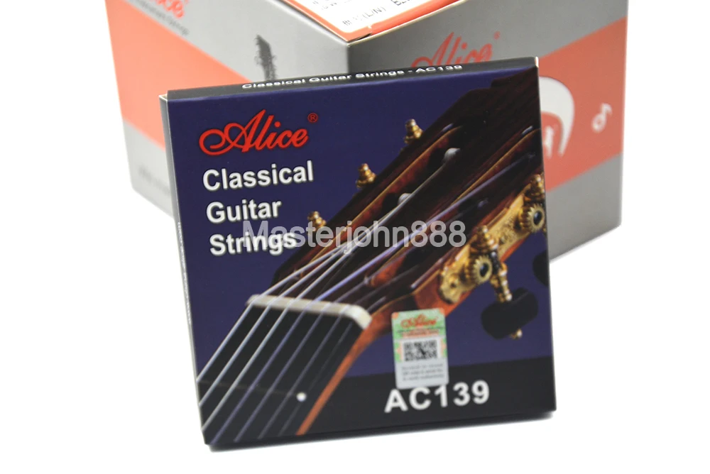 10 Sets Alice AC139-H/N Classical Guitar Strings Titanium Nylon&Silver-Plated 85/15 Bronze Wound 1st-6th Strings Wholesale