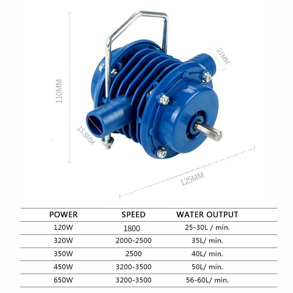 Mini portable electric drill pump, Self-Priming Hand Electric drill, power water pump Centrifuge for Home Garden