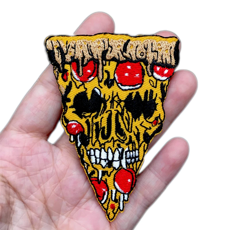 Hippie Rock Skull Patches Embroidered Patches for Clothing Horror Stripes on Clothes Backpack Punk Iron on Patch Badges Stickers