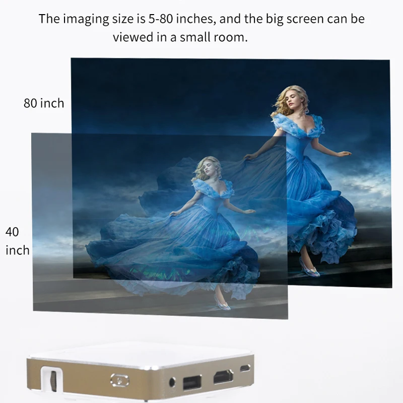 Smartldea New Portable DLP HD Mini Projector Pocket Cinema proyector build-in Battery & Speaker digital video game mirror beamer