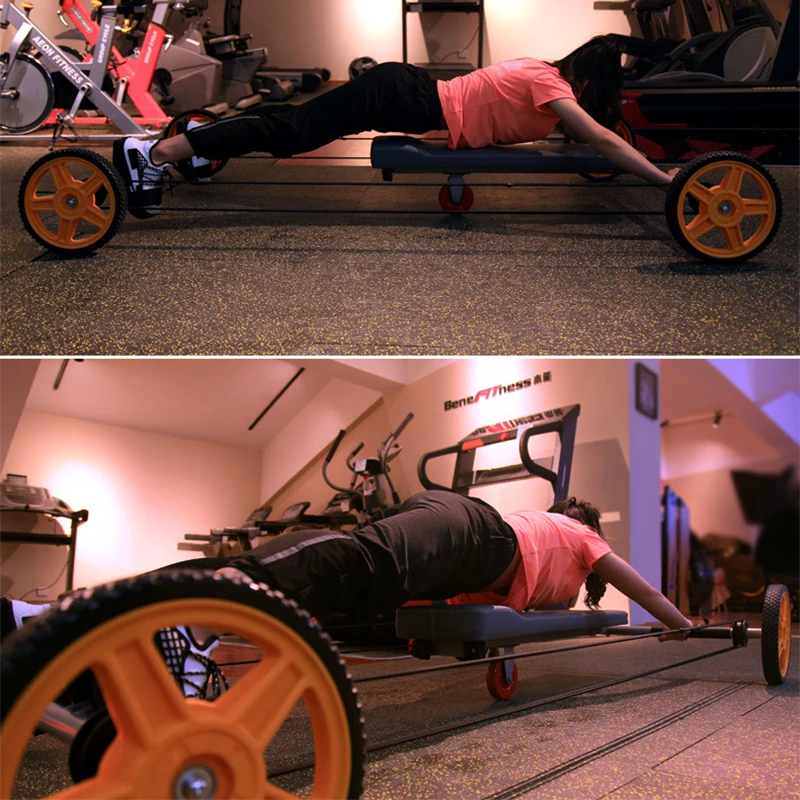 Bicicleta estática de rana, músculos centrales, hermosas nalgas, piernas, rueda Abdominal, rebote de cuatro ruedas, ejercicio físico físico