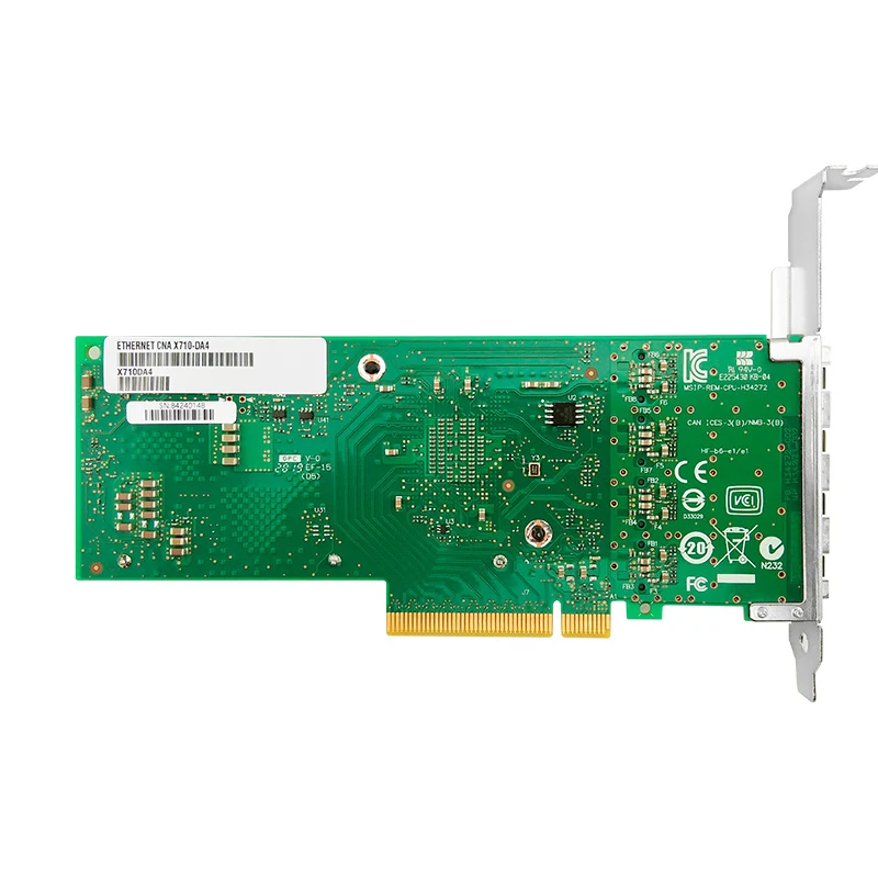 X710-DA4 Intel XL710-BM1 Chipset 10G SFP+ 4 Port Ethernet Server Network Card PCI-E 3.0 x8 Low Profile & Full Height