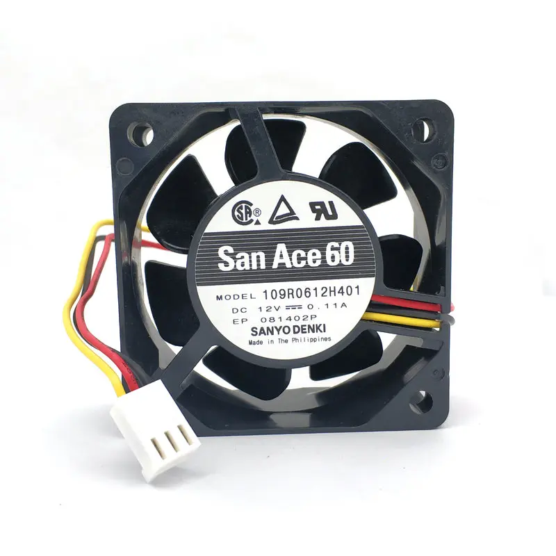 

New Original 109R0612H401 DC12V 0.11A 6CM 60x60x25MM 3Lines Computer Cooling Fan