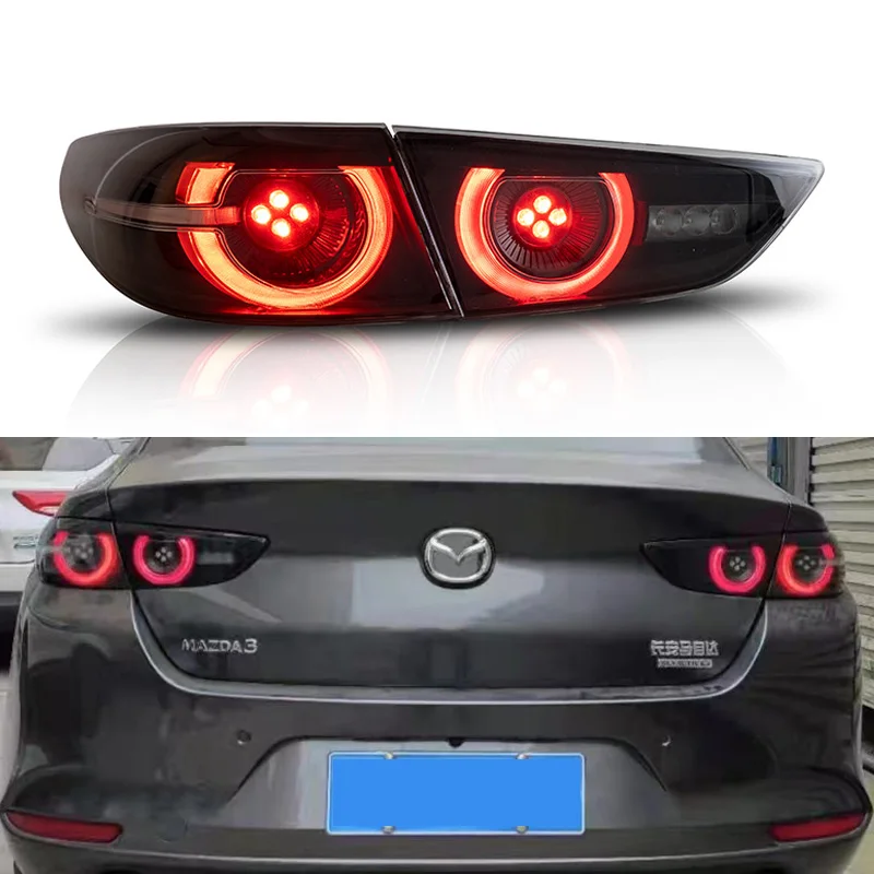 

Car LED Taillight Tail Lights For Mazda 3 Sedan 2019 - 2021 Rear Fog Lamp Brake Reverse Dynamic Turn Signal