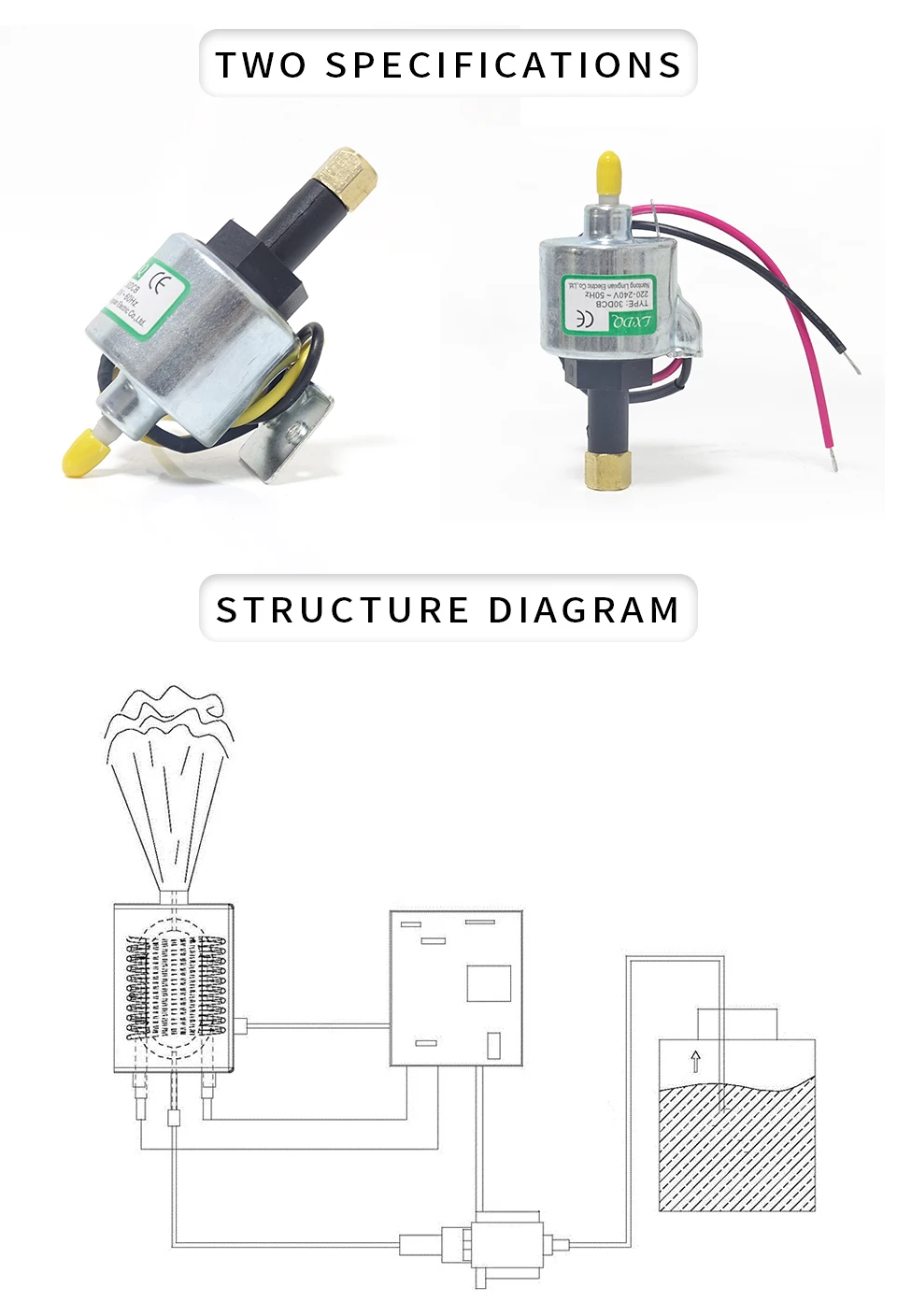 30DCB 18W Gerade Öl Pumpe 400w 600w 900w Nebel Maschine Zubehör Sucker Rod Pumpen Elektromagnetische pumpe Für Rauch Maschine – Detail 3