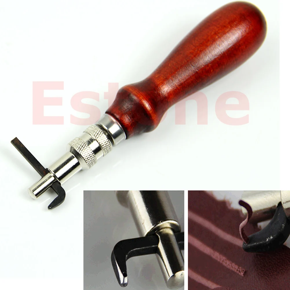 Adjustable Leather Edge Stitching Groover Leathercraft Groove Gouge DIY Tool 1mm