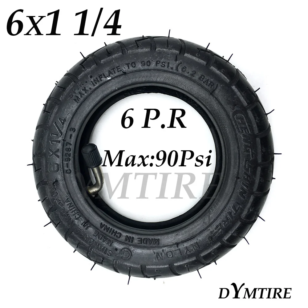 6x1 1/4 Tire for Mini Folding Electric Scooter CST 6*1.25 Thickened Wear-Resistant Pneumatic Inner Outer Tyre