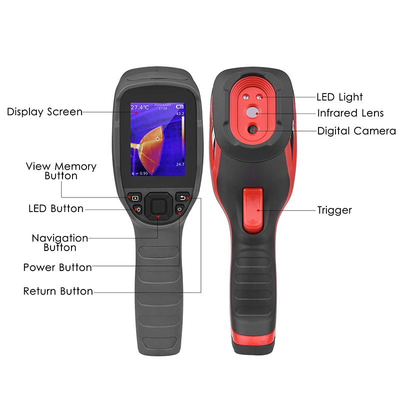 A-BF RX-680 Infrared Thermal Imager -20°C~550°C Thermal Imaging Camera Thermometer 256*192 Pixel Temperature Thermal Imager