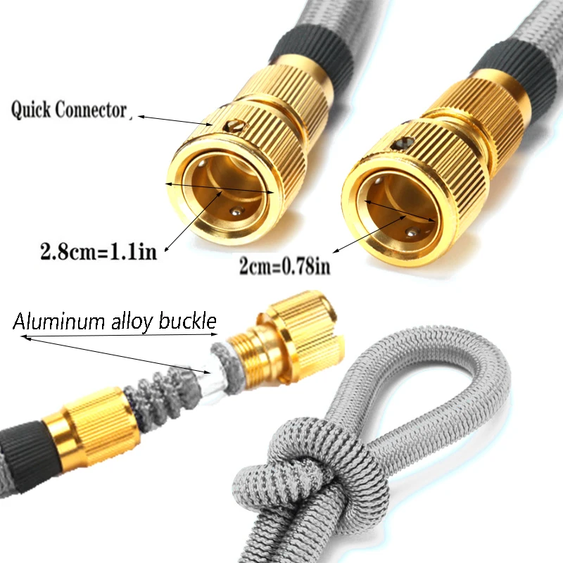 High quality telescopic garden hose | 75FT-300FT flexible car wash magic hose high pressure spray gun outdoorgardenwateringhose