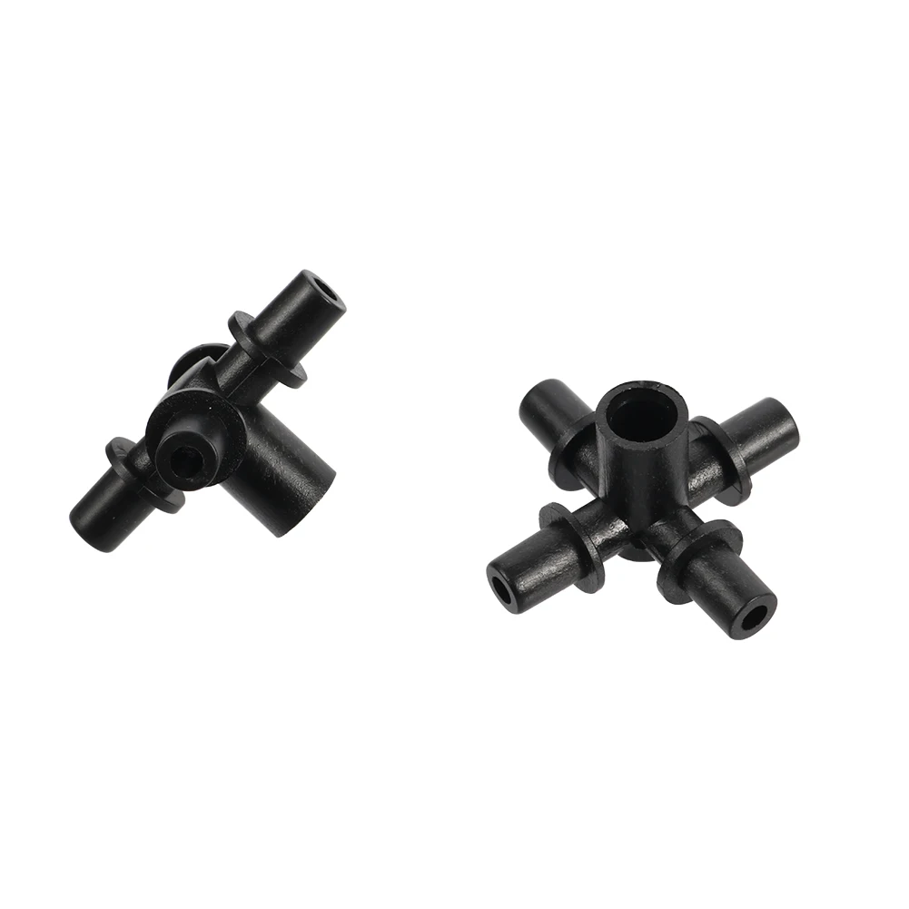 

Garden Irrigation Black 6mm Four Way Misting Sprayer Nozzles System Nozzles System Connection Couplings Accessories 20 Pcs