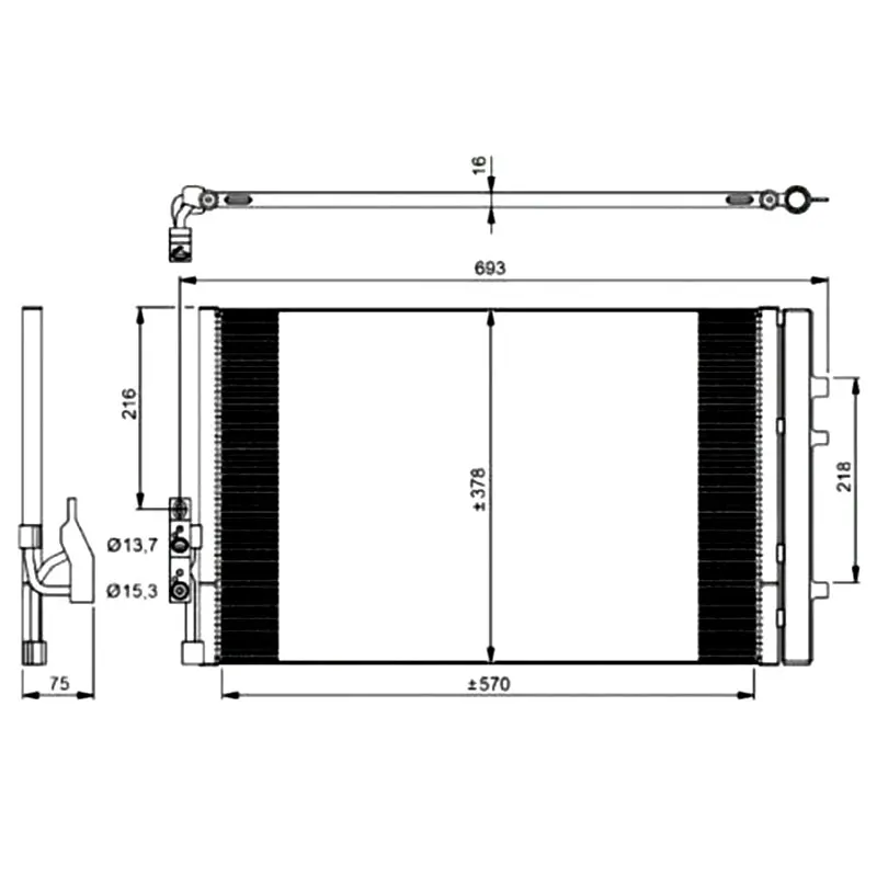 CAR AC Air Conditioning Conditioner Condenser Radiator 645392161 for BMW X3 F25 X3 30 35 20 28 18 X4 F26 20i 28i 35i 20d 30d 35d