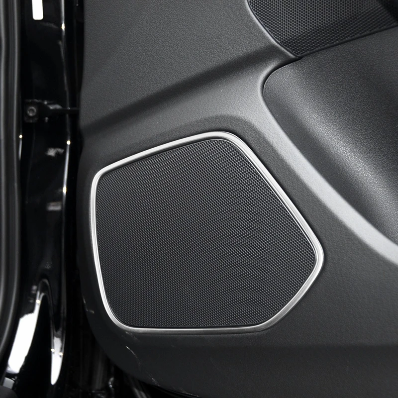 Stainless Steel Car Door Audio Speaker Frame Decoration Cover Trim For Audi Q3 2012-2016 Styling Interior Accessories