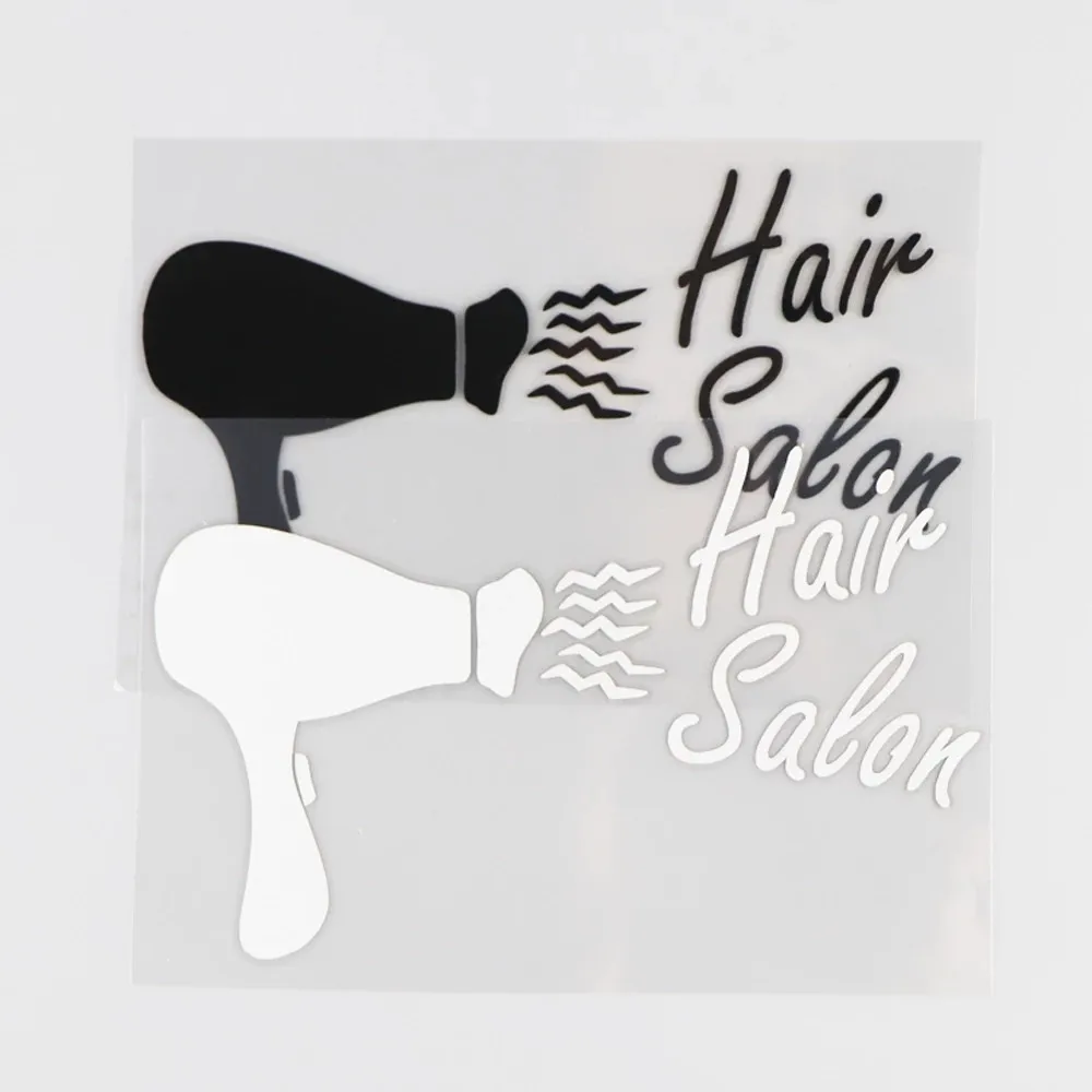 15.3×9.7CM Funny Cartoon Hair Salon Car Sticker Vinyl Decal Modern Pattern Black/Silver 4C-0540