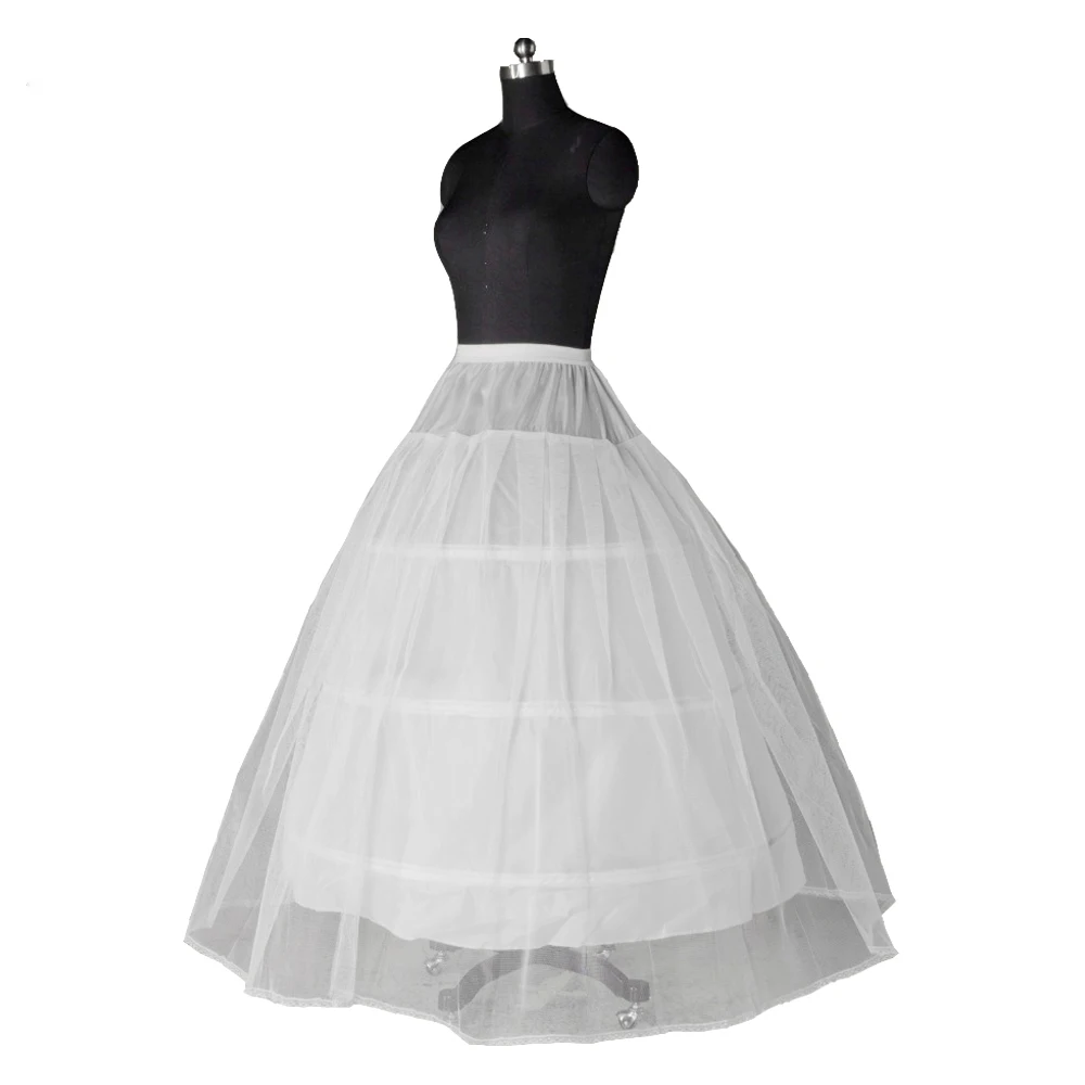 Jiayigong Hot Selling 3 Hoop Ball Gown Petticoat Wedding Dress Underskirt White Color In Stock