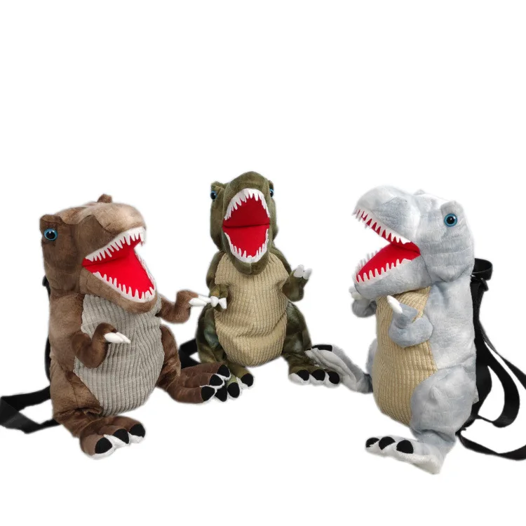 3D Dinosaur Baby Bag Schoolbag Jurassic Kids Small Cute Animal Soft Plush Backpacks Children Travel Bags Toys Gifts For Boys