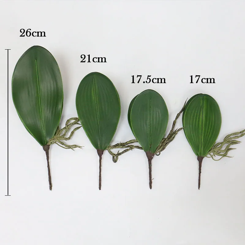 محاكاة النباتات فالاينوبسيس ورقة الزهور الزخرفية المواد المساعدة ورود للزينة أوراق السحلية ديكور المشهد الصغير