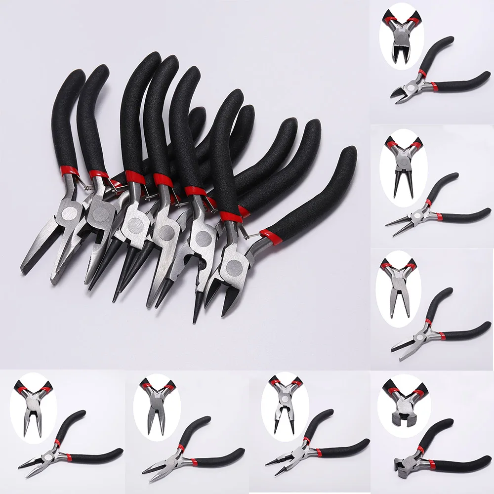 12 kinds Jewelry Mini Diagonal Round Bent Long Needle Round Nose Cutting Wire Pliers For Jewelry Making Handmade Accessories