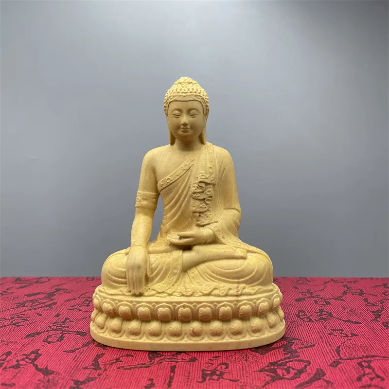 10*7*4.5cm Thailand Southeast Asian Style Sitting Buddha Bodhisattva Hand Carving Living Room Home Putting Decorate Figurine