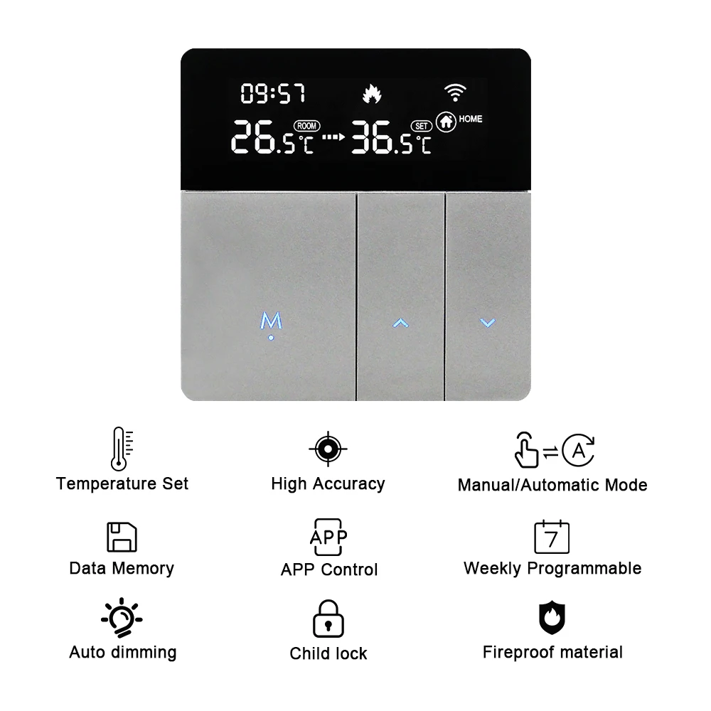 Tuya WiFi termostato intelligente riscaldamento a pavimento elettrico acqua Gas caldaia regolatore di temperatura funziona con Yandex Google Assistant