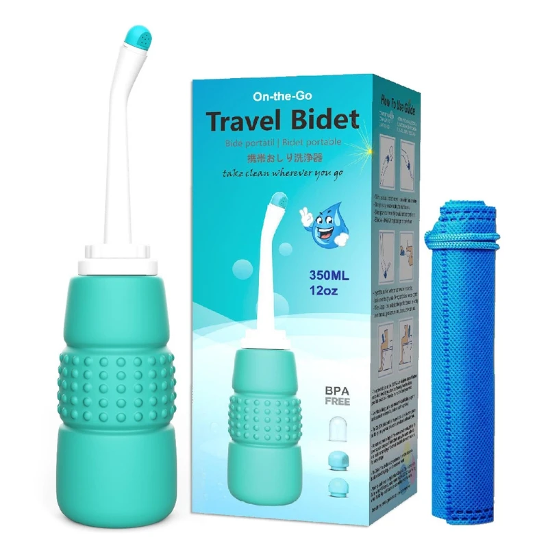 Portable Travel Bidet Handheld Personal Bidet Manual Press Mini Atomizer Shower for Perineal & Hemorrhoid Treatment