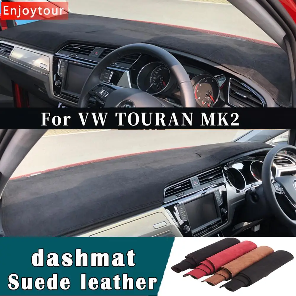 Car-styling Suede Leather Dashmat Dashboard custom Cover Pad Dash Mat Carpet For Volkswagen VW Tiguan mk2 BW AD 2016 - 2024