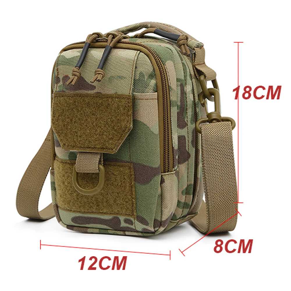 Outdoor Tactical Molle Backpacks Camping Bag Pouch Belt Waist Backpack Sport Running Pouch Travel Shoulder Crossbody Bags  X220D