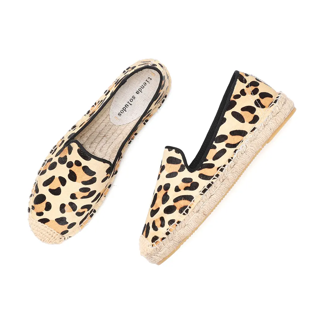 Zapatillas Mujer Espadrilles 2021 Limited Special Offer Flat Platform Rubber Horse Hair Loafer Flats Ballet Ladies Fashion