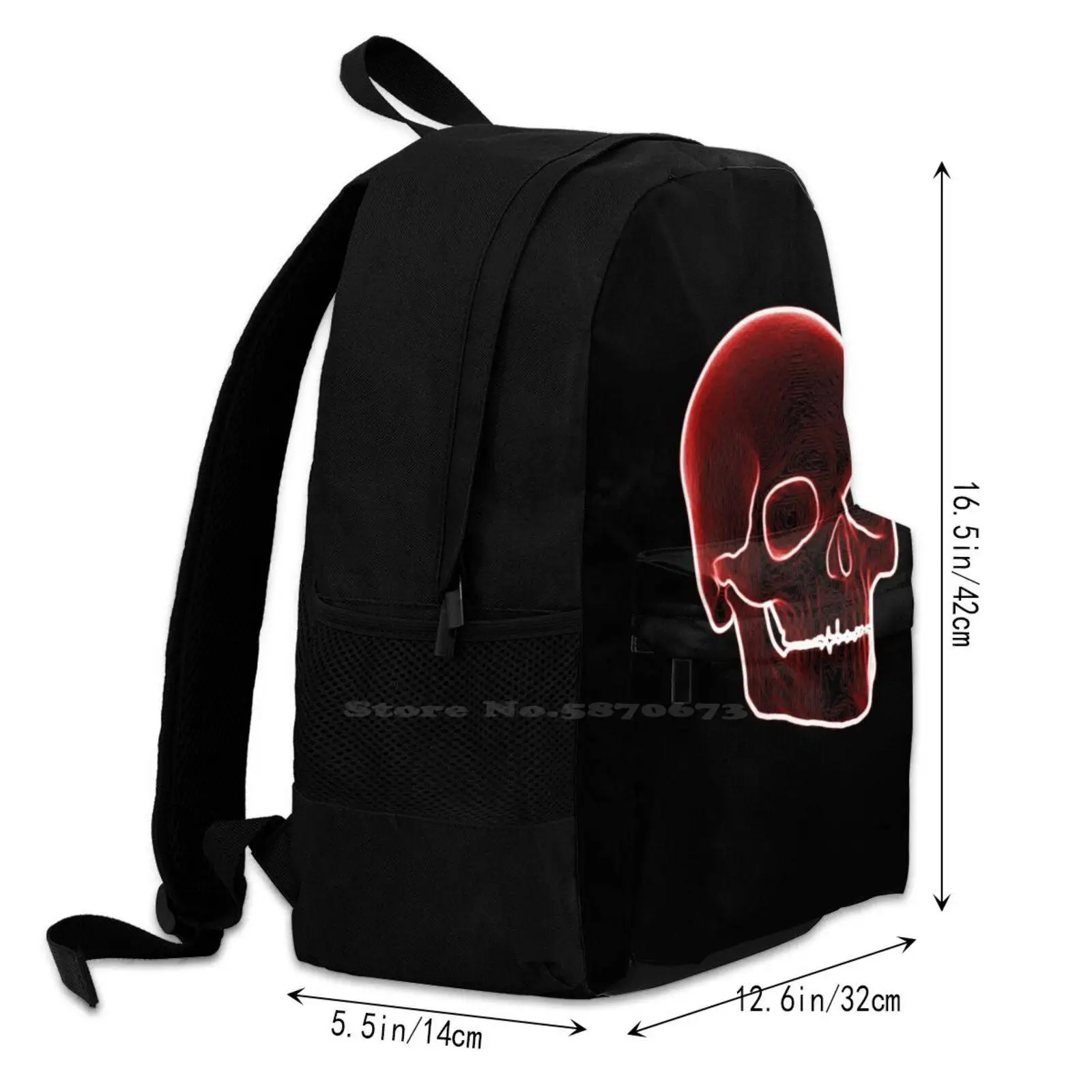 Fashion Travel Laptop School Backpack Bag Lines Creepy