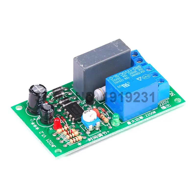 AC 220V Timer Relay Delay Switch Module Input/Output Delay Off Switch Module Adjustable Timing Turn Off Board