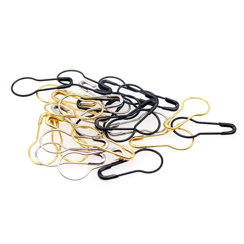 100pc Mix Color Safety Pins Gourd Shape Metal Clips Marker Tag Gourd Pins Safe DIY Sewing tools Needle Clip Crafts Accessories