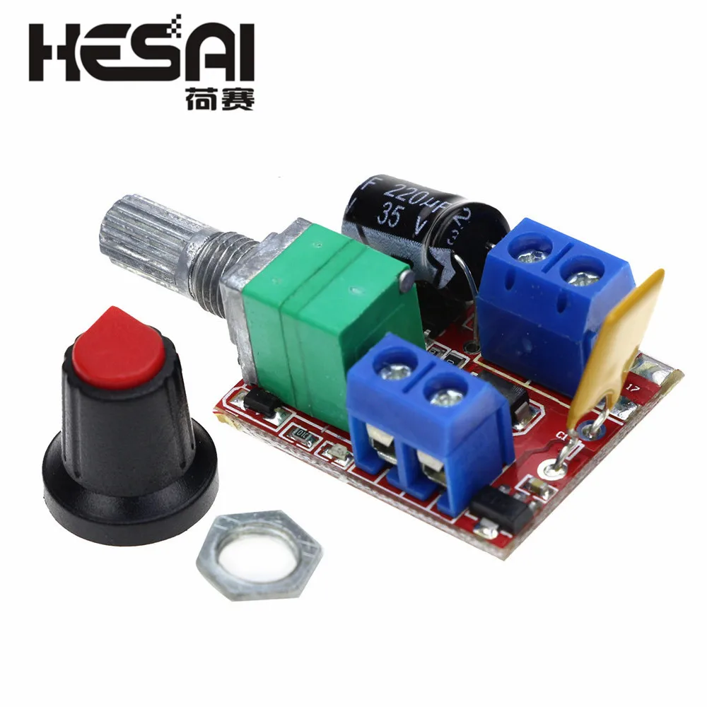 Mini 2A/5A /10A 1203B PWM Max 90W DC Motor Speed Controller Module DC-DC 3V-35V Speed Control Switch LED Dimmer