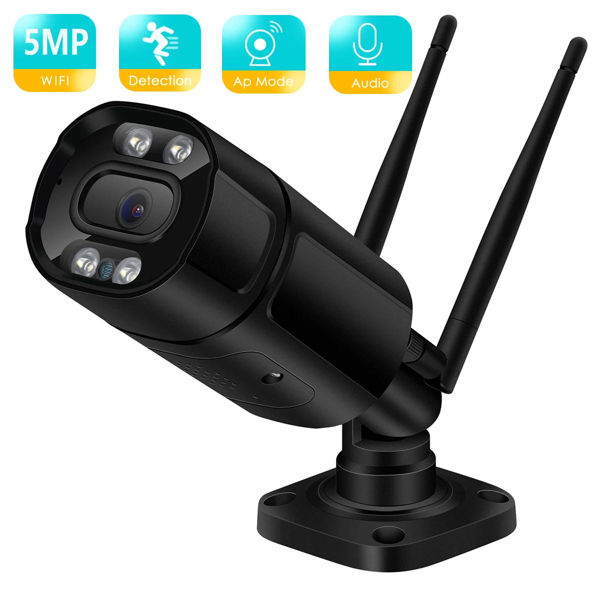 

BESDER 5MP Wifi Camera IP Outdoor Ai Human Detect Audio 3MP 2MPHD IP Camera Color Infrared Night Vision Security CCTV Camera P2P