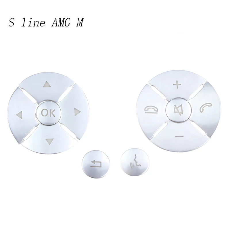 For Mercedes Benz E class W212 W213 Auto Steering Wheel Switch Control Buttons Trim Panel Covers Stickers Interior Accessories 3