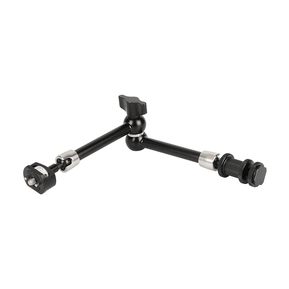 CAMVATE 11'' Magic Arm With 1/4''-20 Male Threads & Locating Pins & Shoe Mount Adapter For Monitor,Flash,Video Light Mounting