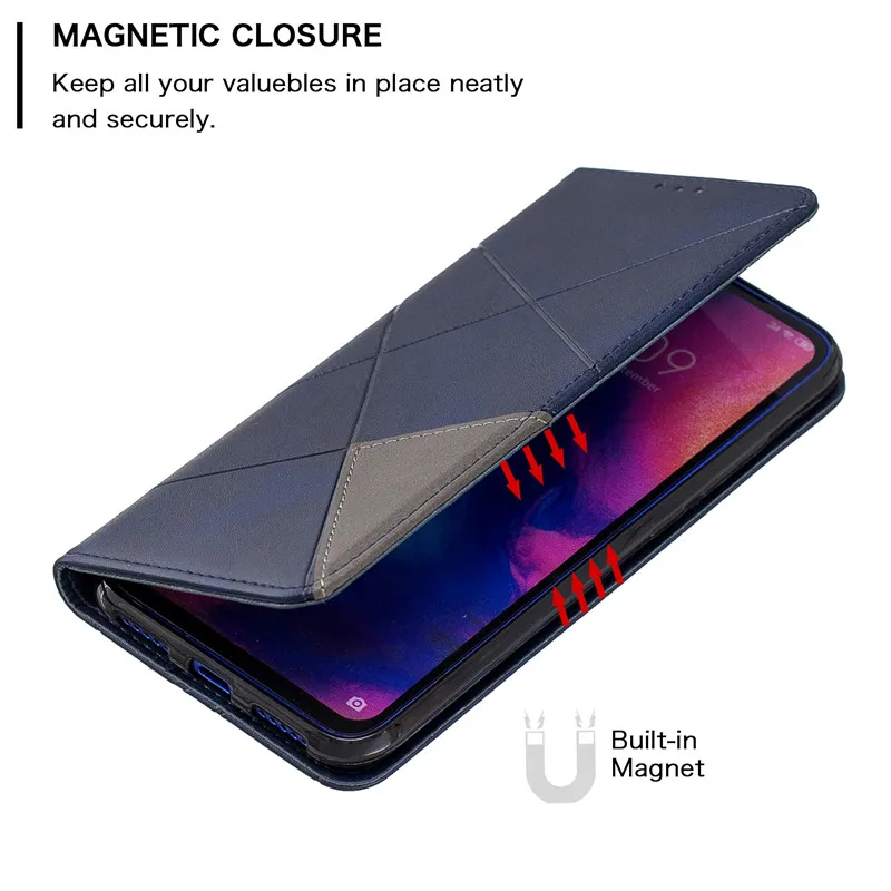 For Xiaomi Redmi Note 7 Pro Case Magnetic Leather Slim Case For Xiomi Redmi 7 7A Note7 Pro Note 8 8T 9S Flip Stand Phone Cover