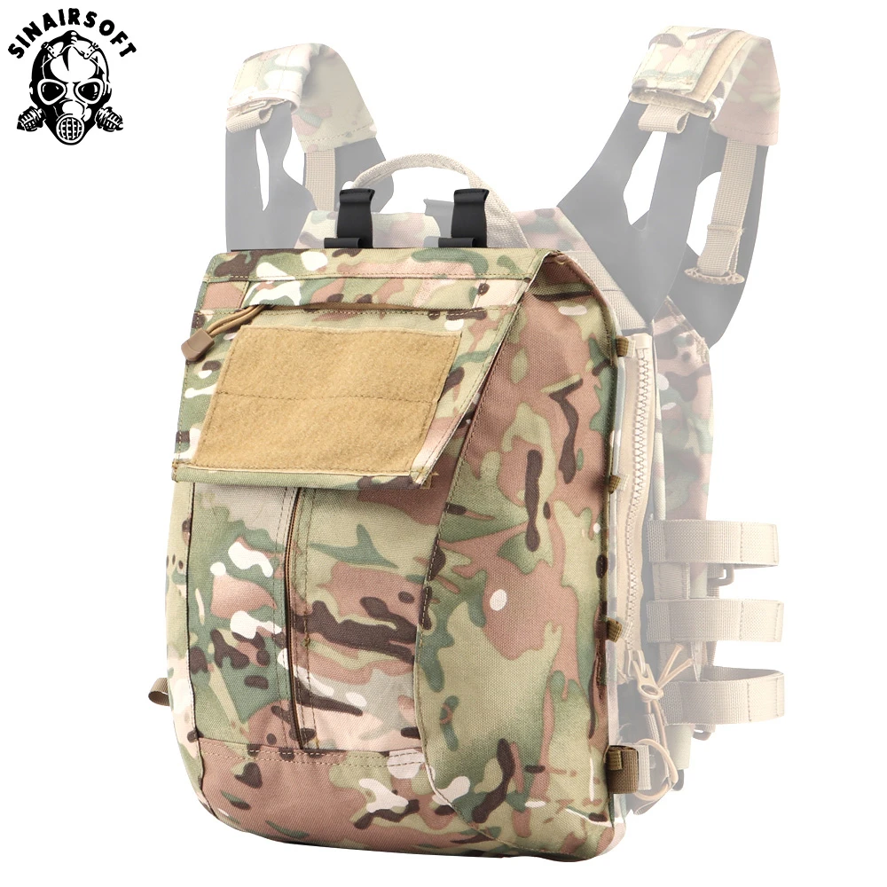 SINAIRSOFT Tactical Zip-on Panel Pack Molle Plate Carrier Zipper-on Backpack Hunting Bag For AVS JPC 2.0 CPC Emerson Vest EM7400