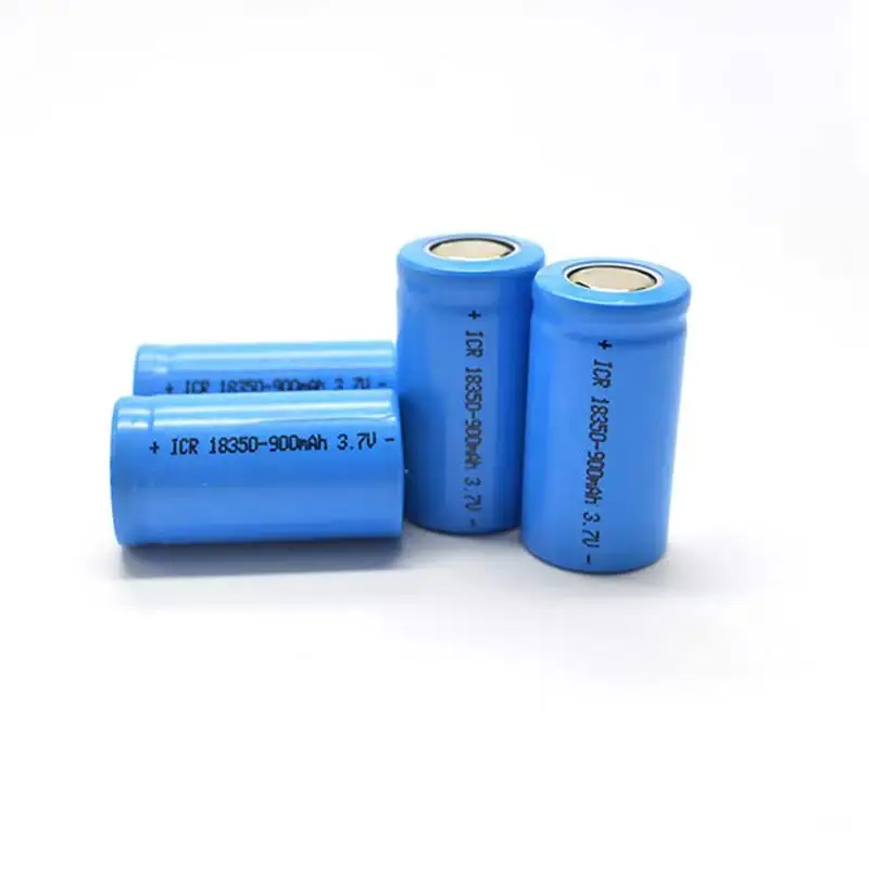 Brand new and authentic 3.7V polymer lithium rechargeable battery 18350 900mAh flashlight flat head durable diving lamp