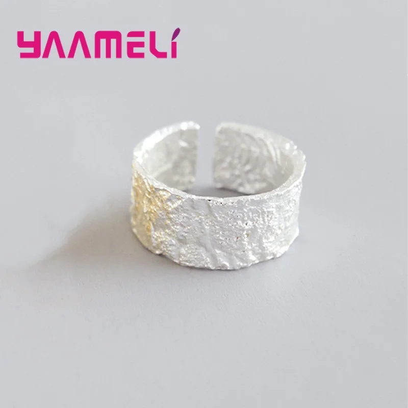 Exaggerated Nigh Club Hip Hop Party Ring for Male Female S925 Sterling Silver Opening Adjustable Jewelry Novelty Fashion