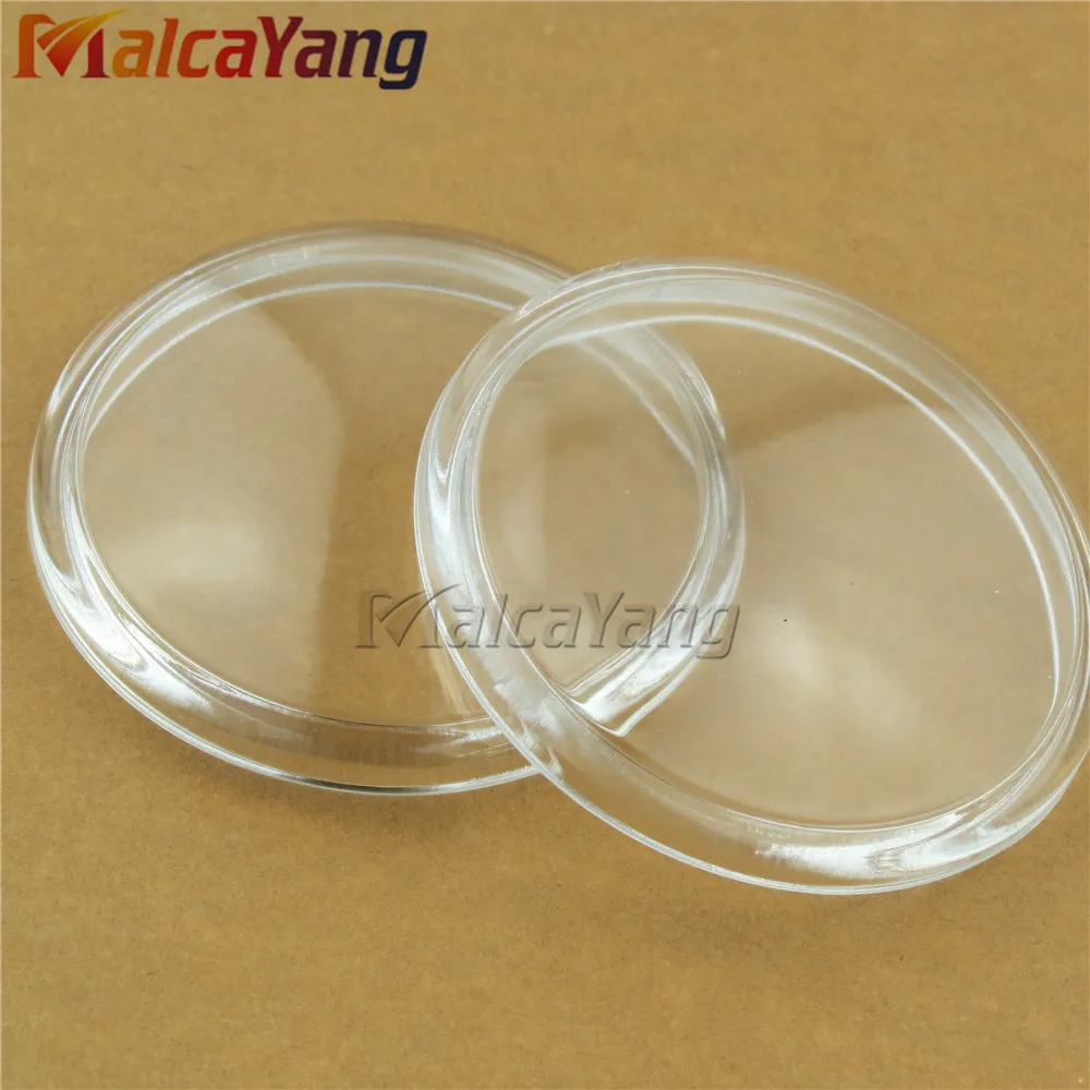 2pcs/lot Round Diameter 90mm Fog Light yellow Anti-fog Glass Tempered Glass For Mitsubishi L200 Outlander Pajero Colt Triton ASX