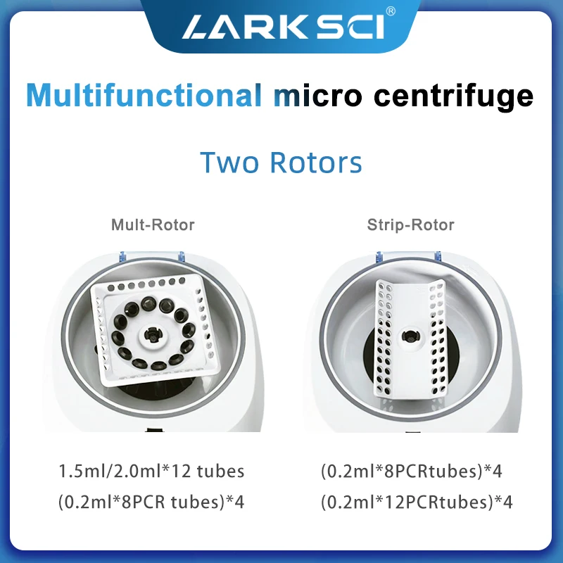 Micro Centrifuge Machine Laboratory Mini PCR Centrifuge Speed Adjustable 7000rpm /12000rpm For 0.2/0.5/1.5/2ml Centrifuge Tube