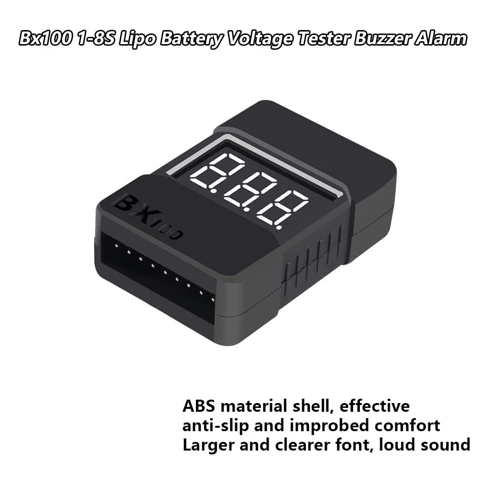 バッテリー電圧テスター,4個,bx100,1〜8秒,低電圧アラーム,バッテリー