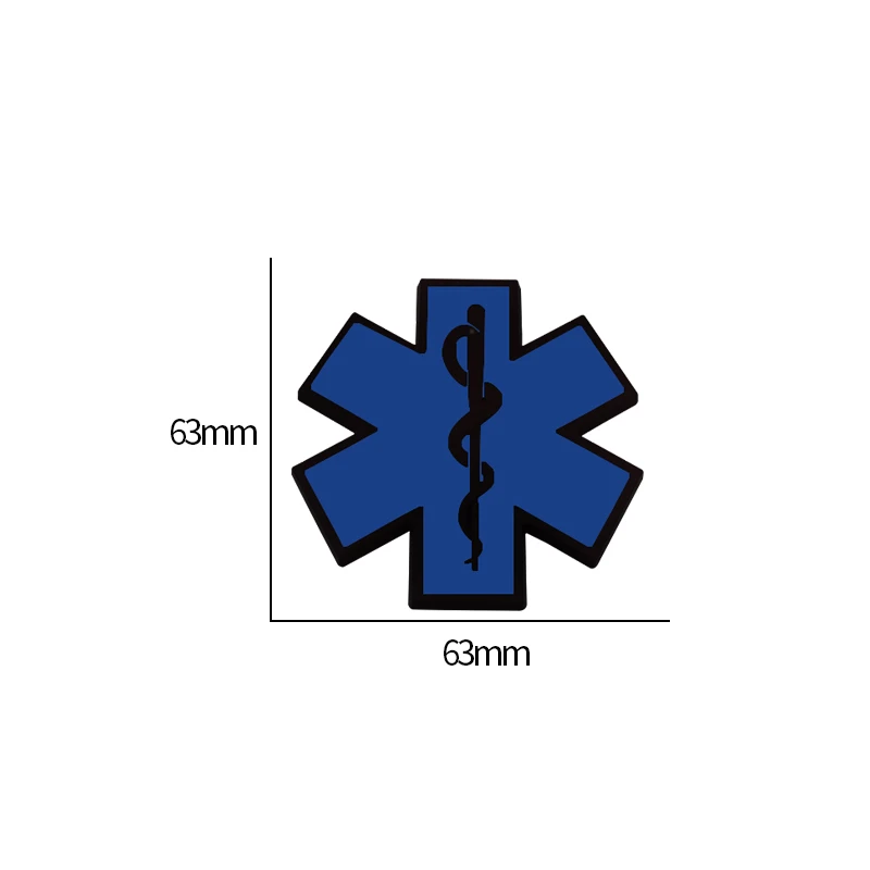 Car Accessories Metal Star of Life Nursing Ambulance Emblem Rear Trunk Body Badge Sticker