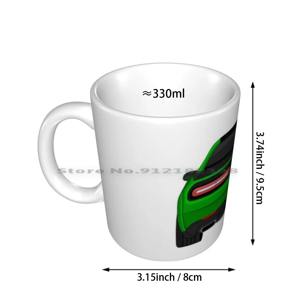 Challenger ( Green ) Ceramic Mugs Coffee Cups Milk Tea Mug Hellcat Challenger Mopar Srt Charger Car Hemi Muscle Car Race Car