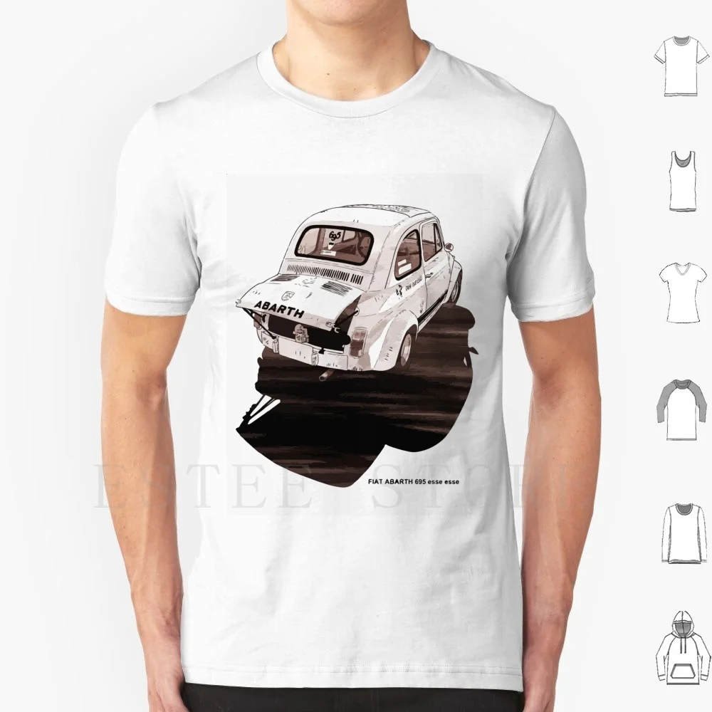 Abarth 695 Esse Esse Sketch T Shirt Cotton Men DIY Print Abarth 500 695 Esse Car Racing Italy Race Retro Classic Sport Win